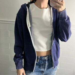 Dark Blue-Purple Zip-up Hoodie